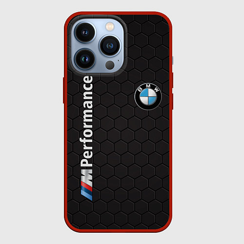 Чехол iPhone 13 Pro BMW / 3D-Красный – фото 1