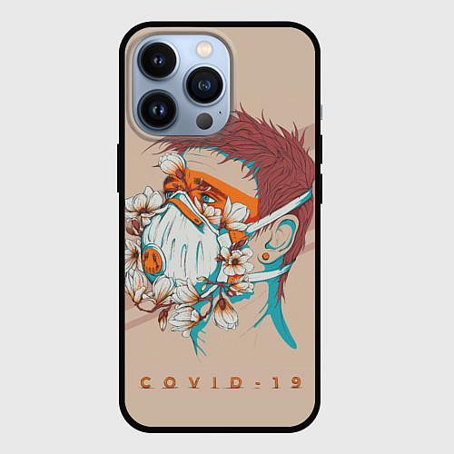 Чехол iPhone 13 Pro Коронавирус covid 19 / 3D-Черный – фото 1