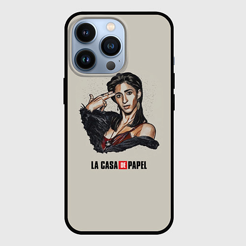 Чехол iPhone 13 Pro БУМАЖНЫЙ ДОМ / 3D-Черный – фото 1