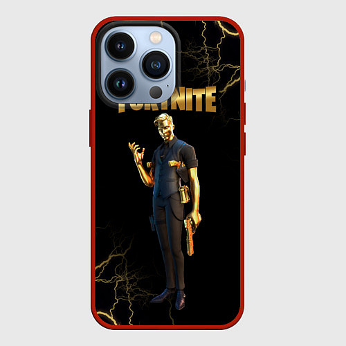 Чехол iPhone 13 Pro Gold Midas Fortnite 2 / 3D-Красный – фото 1