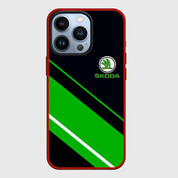 Чехол для iPhone 13 Pro SKODA, цвет: 3D-красный