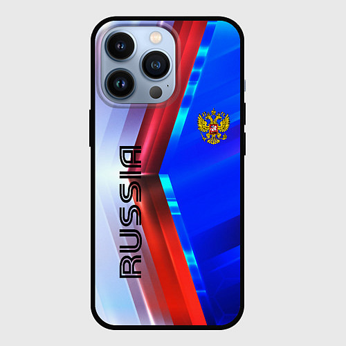 Чехол iPhone 13 Pro RUSSIA SPORT / 3D-Черный – фото 1