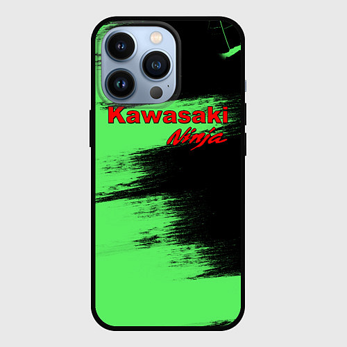 Чехол iPhone 13 Pro Kawasaki / 3D-Черный – фото 1