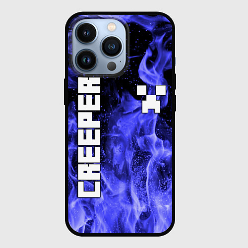 Чехол iPhone 13 Pro MINECRAFT CREEPER / 3D-Черный – фото 1