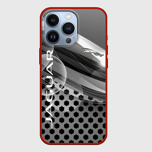 Чехол iPhone 13 Pro JAGUAR / 3D-Красный – фото 1