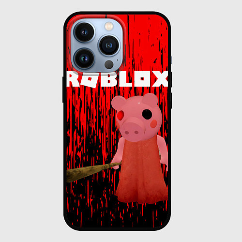 Чехол iPhone 13 Pro Roblox Piggy / 3D-Черный – фото 1