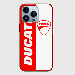 Чехол для iPhone 13 Pro DUCATI 4, цвет: 3D-красный