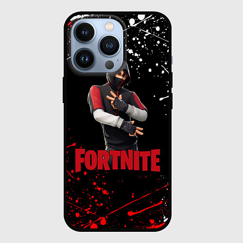 Чехол iPhone 13 Pro FORTNITE x IKONIK / 3D-Черный – фото 1