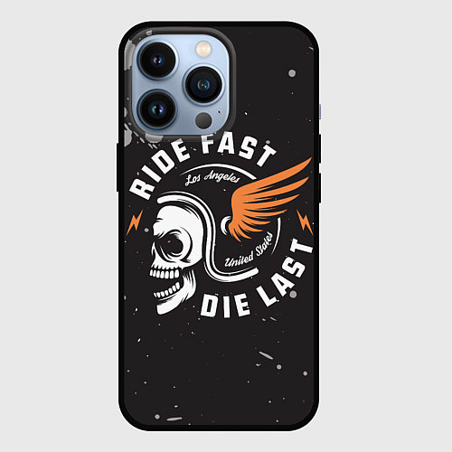 Чехол iPhone 13 Pro RIDE FAST - DIE LAST Z / 3D-Черный – фото 1