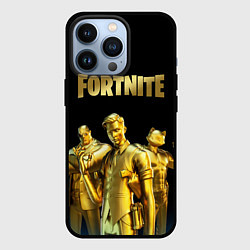Чехол для iPhone 13 Pro FORTNITE GOLD SQUAD, цвет: 3D-черный