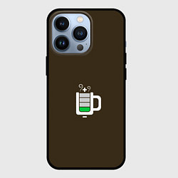 Чехол iPhone 13 Pro Батарейка заряд чашка кофе