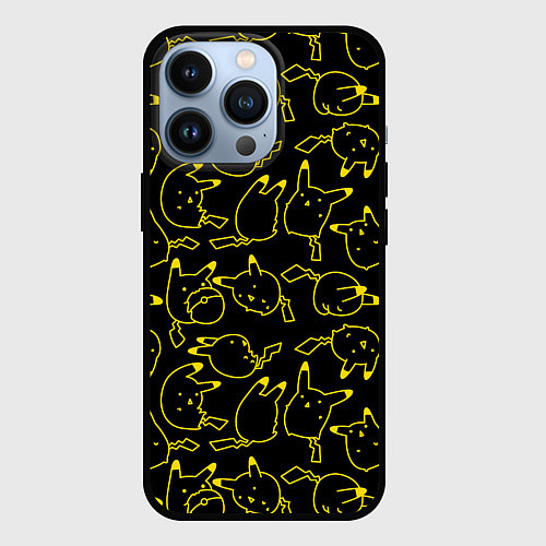 Чехол iPhone 13 Pro Покемоны / 3D-Черный – фото 1