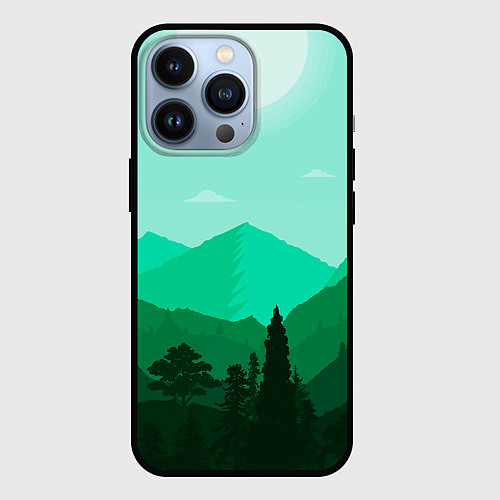 Чехол iPhone 13 Pro Горы пейзаж дикая природа / 3D-Черный – фото 1