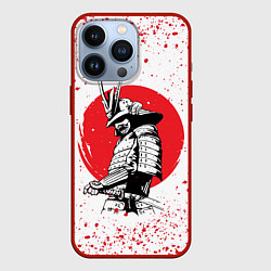 Чехол для iPhone 13 Pro Самурай в каплях крови Z, цвет: 3D-красный