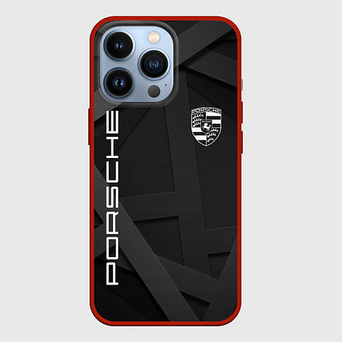 Чехол iPhone 13 Pro PORSCHE / 3D-Красный – фото 1