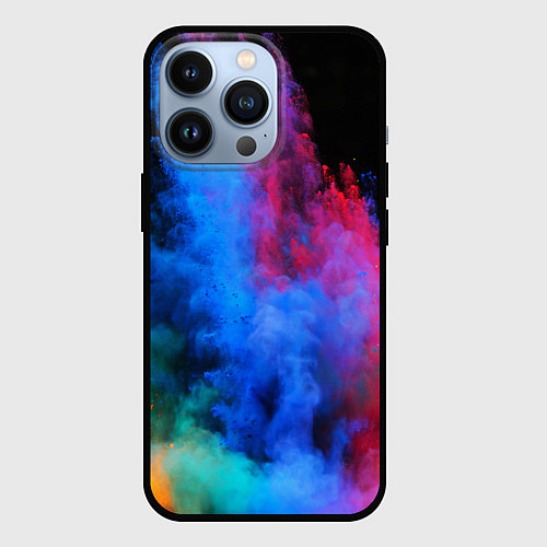 Чехол iPhone 13 Pro КРАСКИ / 3D-Черный – фото 1