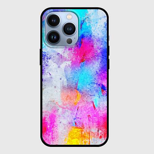 Чехол iPhone 13 Pro НЕОНОВЫЕ ПОТЕРТОСТИ / 3D-Черный – фото 1