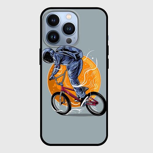 Чехол iPhone 13 Pro Космический велосипедист Z / 3D-Черный – фото 1