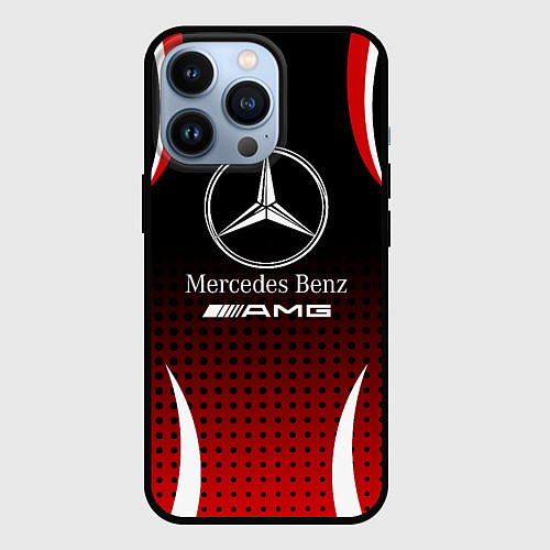 Чехол iPhone 13 Pro Mercedes-Benz / 3D-Черный – фото 1