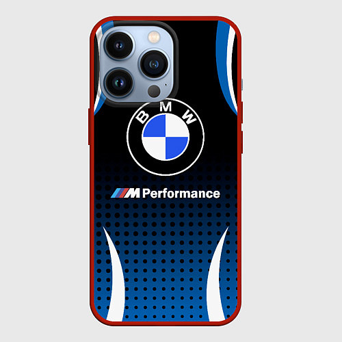 Чехол iPhone 13 Pro BMW / 3D-Красный – фото 1