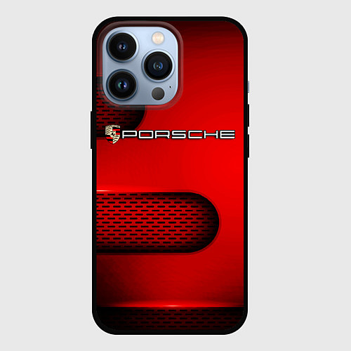 Чехол iPhone 13 Pro PORSCHE / 3D-Черный – фото 1