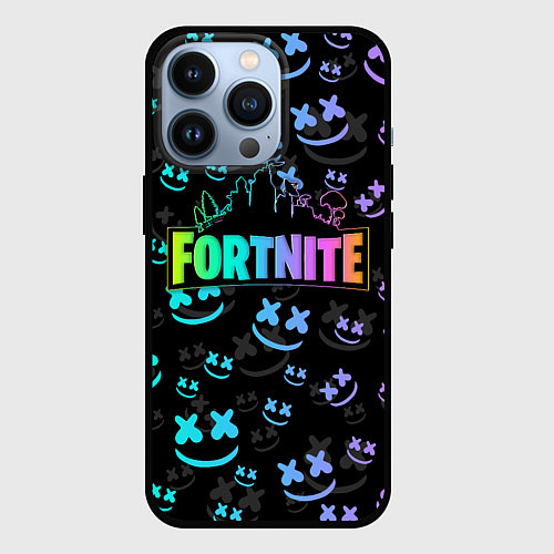 Чехол iPhone 13 Pro FORTNITE MARSHMELLO / 3D-Черный – фото 1