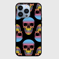 Чехол для iPhone 13 Pro Neon skull!, цвет: 3D-черный