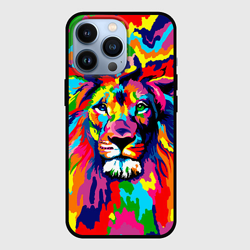 Чехол iPhone 13 Pro Лев Artistic Art / 3D-Черный – фото 1