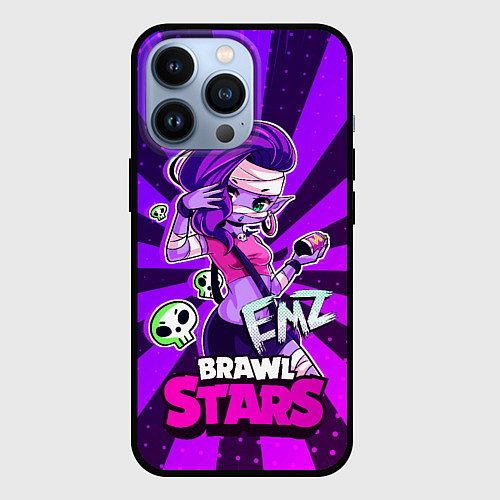 Чехол iPhone 13 Pro Emz Brawl stars ЭМЗ / 3D-Черный – фото 1