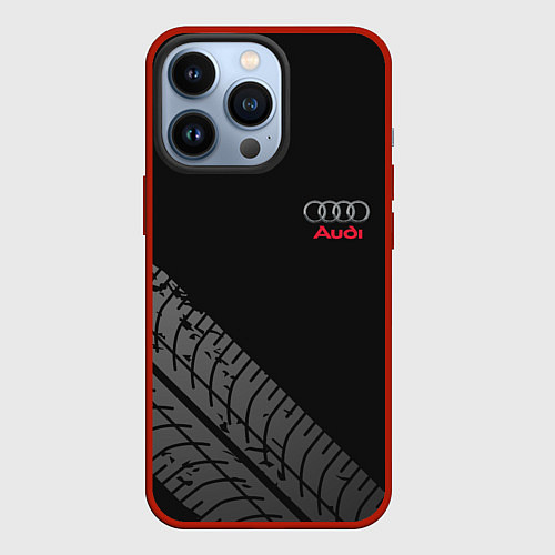 Чехол iPhone 13 Pro AUDI / 3D-Красный – фото 1