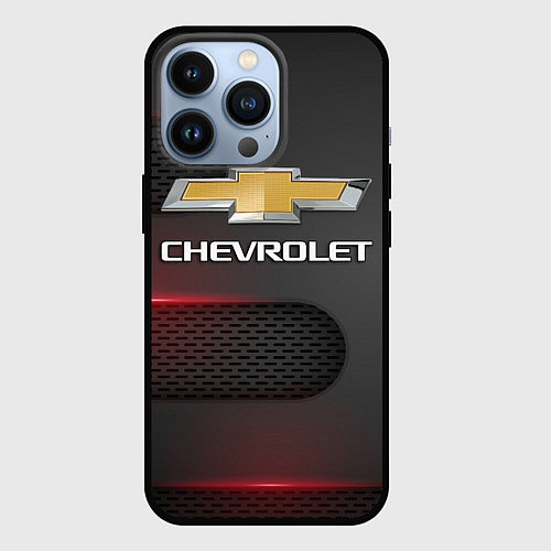 Чехол iPhone 13 Pro CHEVROLET / 3D-Черный – фото 1