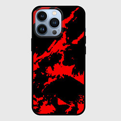 Чехол iPhone 13 Pro Красный на черном