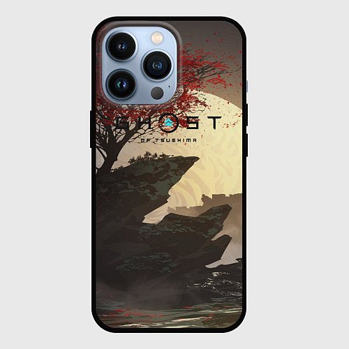 Чехол iPhone 13 Pro Ghost of Tsushima / 3D-Черный – фото 1