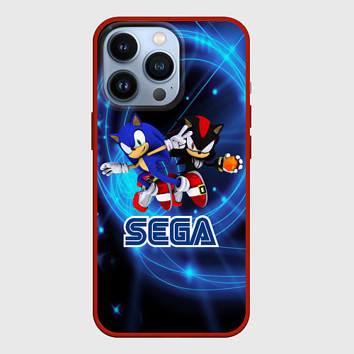 Чехол iPhone 13 Pro Sonic SEGA / 3D-Красный – фото 1