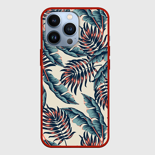 Чехол iPhone 13 Pro Тихие тропики / 3D-Красный – фото 1