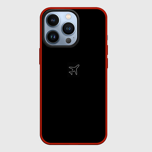 Чехол iPhone 13 Pro Минимализм самолет / 3D-Красный – фото 1