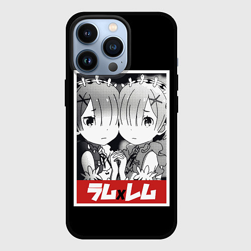 Чехол iPhone 13 Pro Re:Zero / 3D-Черный – фото 1