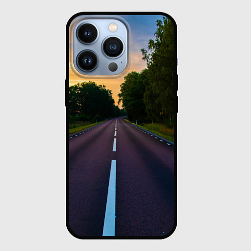 Чехол iPhone 13 Pro Дорога / 3D-Черный – фото 1