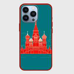 Чехол для iPhone 13 Pro Москва, цвет: 3D-красный