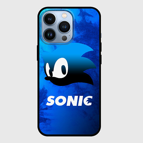 Чехол iPhone 13 Pro СОНИК SONIC / 3D-Черный – фото 1