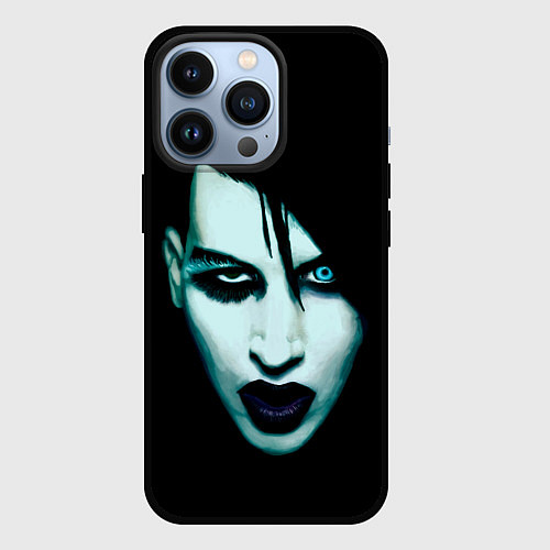 Чехол iPhone 13 Pro Marilyn Manson / 3D-Черный – фото 1