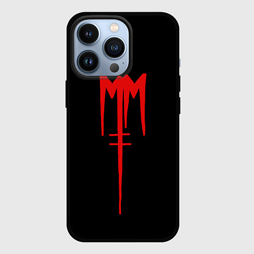 Чехол iPhone 13 Pro Marilyn Manson / 3D-Черный – фото 1