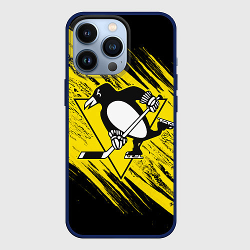 Чехол iPhone 13 Pro Pittsburgh Penguins Sport / 3D-Тёмно-синий – фото 1