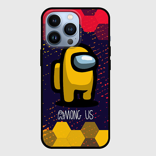 Чехол iPhone 13 Pro AMONG US АМОНГ АС / 3D-Черный – фото 1