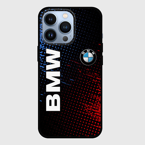 Чехол iPhone 13 Pro BMW ТЕКСТУРА / 3D-Черный – фото 1