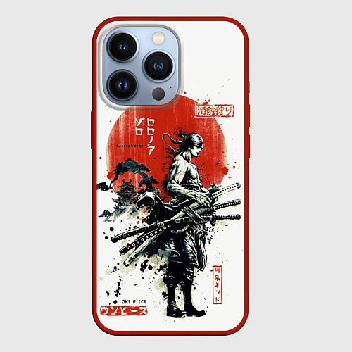 Чехол iPhone 13 Pro ONE PIECE ZOHO SAMURAI / 3D-Красный – фото 1