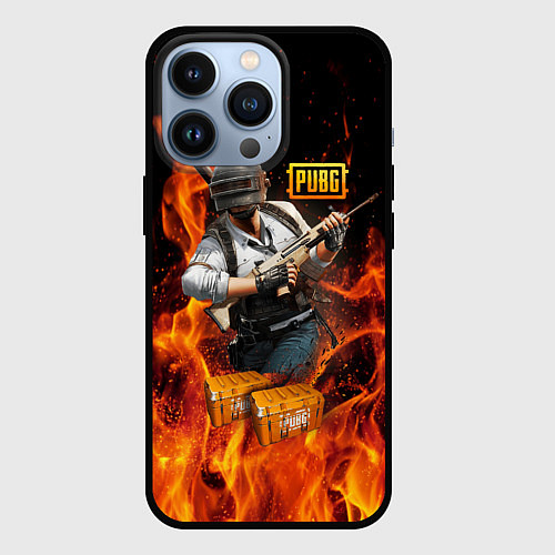 Чехол iPhone 13 Pro PUBG / 3D-Черный – фото 1