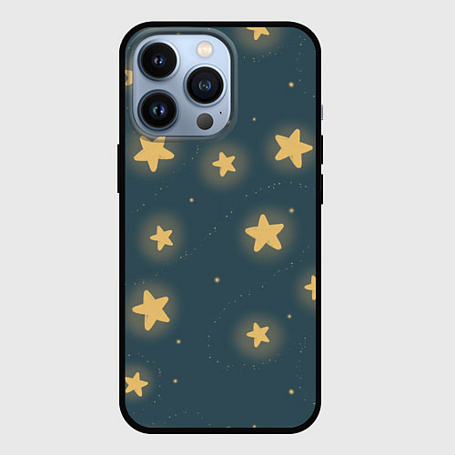 Чехол iPhone 13 Pro Звезды / 3D-Черный – фото 1
