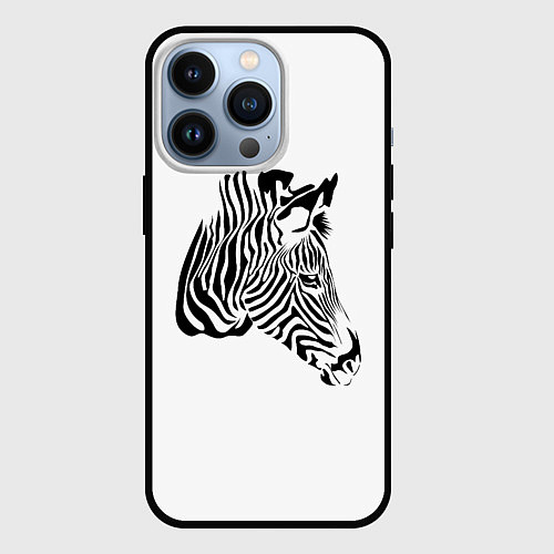 Чехол iPhone 13 Pro Zebra / 3D-Черный – фото 1