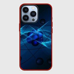 Чехол для iPhone 13 Pro Атом, цвет: 3D-красный